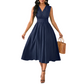 Elegantes, ärmelloses Kleid mit V-Ausschnitt für Damen