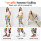 Lässige, kurze Damenhose mit Blumenmuster