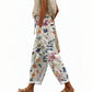 Lässige, kurze Damenhose mit Blumenmuster