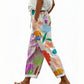 Lässige, kurze Damenhose mit Blumenmuster