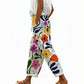 Lässige, kurze Damenhose mit Blumenmuster