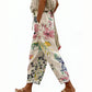 Lässige, kurze Damenhose mit Blumenmuster