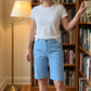 Einfarbige Freizeitshorts für Damen
