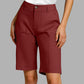 Einfarbige Freizeitshorts für Damen