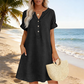 👗 Lässiges Tunika-Kleid für Damen mit V-Ausschnitt und Taschen – bequem, vielseitig & perfekt für jeden Tag