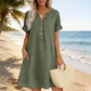 👗 Lässiges Tunika-Kleid für Damen mit V-Ausschnitt und Taschen – bequem, vielseitig & perfekt für jeden Tag