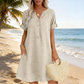 👗 Lässiges Tunika-Kleid für Damen mit V-Ausschnitt und Taschen – bequem, vielseitig & perfekt für jeden Tag