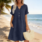 👗 Lässiges Tunika-Kleid für Damen mit V-Ausschnitt und Taschen – bequem, vielseitig & perfekt für jeden Tag
