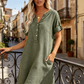 👗 Lässiges Tunika-Kleid für Damen mit V-Ausschnitt und Taschen – bequem, vielseitig & perfekt für jeden Tag