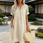 👗 Lässiges Tunika-Kleid für Damen mit V-Ausschnitt und Taschen – bequem, vielseitig & perfekt für jeden Tag
