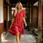 👗 Lässiges Tunika-Kleid für Damen mit V-Ausschnitt und Taschen – bequem, vielseitig & perfekt für jeden Tag