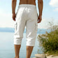 👖 Herren Leinen-Mischung Cargo Caprihosen – luftig, bequem & vielseitig – perfekt für Freizeit, Reisen & Alltag