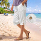 Damen-Sommerhose in 3/4-Länge mit Knopfverzierung