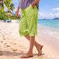 Damen-Sommerhose in 3/4-Länge mit Knopfverzierung