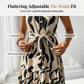 Ärmelloses Maxikleid mit Kragen und Bindegürtel