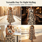 Ärmelloses Maxikleid mit Kragen und Bindegürtel