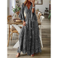 👗 Neu! Damen Boho Paisley Maxikleid | V-Ausschnitt mit Glockenärmeln, Weiches Fließendes Sommerkleid