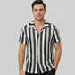 👕 60% RABATT JETZT! 🌊 Herren Wavy Stripe Kubanisches Kragen-Hemd – Atmungsaktive Textur & entspannte Passform – Retro Sommerstil – perfekt für Strand, Urlaub oder heiße Tage 🌴