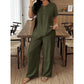 👗 60% RABATT! 🌿 Damen 2-teiliges Freizeit-Set – Texturiertes Lounge Outfit & atmungsaktiv – Perfekt für Alltag, Freizeit oder Homeoffice – bequemer, stilvoller 2-in-1 Look für den ganzen Tag ✨