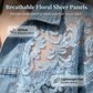 🔥 Locker sitzende Damenjeansjacke mit Blumenmuster und Spitzen-Patchwork