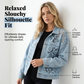 🔥 Locker sitzende Damenjeansjacke mit Blumenmuster und Spitzen-Patchwork