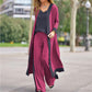 ⌛50 % Rabatt auf Neuheiten – 3-teiliges Damen-Set aus kontrastfarbener Strickjacke, Weste und Hose