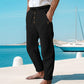 👖 Men's Casual Linen Drawstring Pants – leicht, atmungsaktiv & bequem – mit elastischem Bund & Kordelzug – perfekt für Alltag, Büro & Freizeit