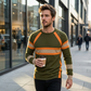👔 Herren-Sport-Freizeit-Langarmshirt mit Kontraststreifen – atmungsaktiv, elastisch & vielseitig für Training, Alltag & Freizeit 🏃‍♂️🧥