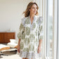 Mini-Kleid mit V-Ausschnitt und Rüschenbesatz im Bohemian-Stil