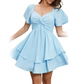 Summer Flutter Sleeve A-Line Mini Dress with Tie-Back