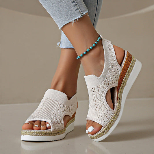 Atmungsaktive Plateau-Sandalen für Damen im Freizeitstil