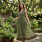 ⏰ Nur noch heute 50% Rabatt! 🐆 Trägerlanges Maxikleid für Damen mit grünem Leopardenprint, Kapuze & Frontreißverschluss, luftiger Chiffon-Stoff mit Taschen für Stadt, Urlaub & warme Sommertage ✨