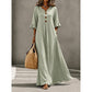 👗 50% RABATT! 🌸 Damen V-Ausschnitt lockeres Maxikleid – Leicht & luftig – Perfekt für heiße Tage, Strand oder einen entspannten Look – feminin und bequem ✨🌿