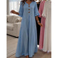 👗 50% RABATT! 🌸 Damen V-Ausschnitt lockeres Maxikleid – Leicht & luftig – Perfekt für heiße Tage, Strand oder einen entspannten Look – feminin und bequem ✨🌿