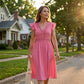 Women's Elegant V-Neck Ruffle Sleeve Dress