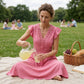 Women's Elegant V-Neck Ruffle Sleeve Dress