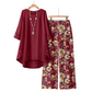 ⏳ Letzter Tag: 50 % Rabatt🔥 Damen 2-Teiler Baumwoll-Leinen Set ✨ Boho Blumenprint, locker & atmungsaktiv für Sommer & Urlaub