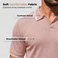 Herren Lässiges V-Ausschnitt T-Shirt mit Kontrastkragen Kurzarm Sommer-Top