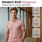 Herren Lässiges V-Ausschnitt T-Shirt mit Kontrastkragen Kurzarm Sommer-Top