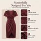 👗Asymmetrisches Wickelkleid für Damen mit kurzen Ärmeln und V-Ausschnitt