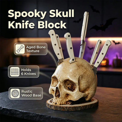 💀Halloween-Überraschung - bis zum halben Preis🎃Kreativer Totenkopf-Messerhalter aus Harz
