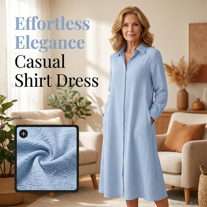 🏆 Verkaufsschlager – jetzt halber Preis! Lässiges Langarm-Shirtkleid für Damen