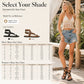 Flache Riemchensandalen für Damen im Gladiator-Stil mit Nieten, Knöchelriemen und Zehenschlaufe – Strandschuhe