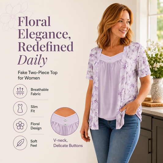 ✨✨Damen Plus-Size Blumenprint-Oberteil💕