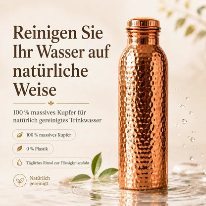❄️Sommerfrische 50 % Rabatt!💧Premium-Trinkflasche aus 100 % massivem Kupfer – Plastikfrei und nach ayurvedischen Prinzipien