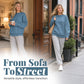 Damen Lässiges Oversized Rundhals-Sweatshirt