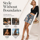 🌟 Der Look, den alle suchen – bei uns 50% günstiger! ⌛Zeitlich begrenztes Angebot – Damen-Rhinsten-Ripped-Denim-Shorts