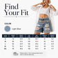 🌟 Der Look, den alle suchen – bei uns 50% günstiger! ⌛Zeitlich begrenztes Angebot – Damen-Rhinsten-Ripped-Denim-Shorts