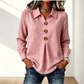 Damen elegantes Oberteil mit Reverskragen und Knopfleiste