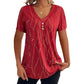 Elegantes bedrucktes Damen-Top mit V-Ausschnitt